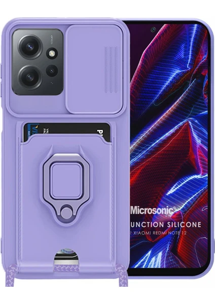 Xiaomi Redmi Note 12 4g Kılıf Multifunction Silicone Lila