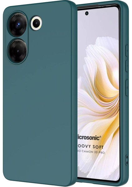 Tecno Camon 20 Pro 5g Kılıf Groovy Soft Koyu Yeşil