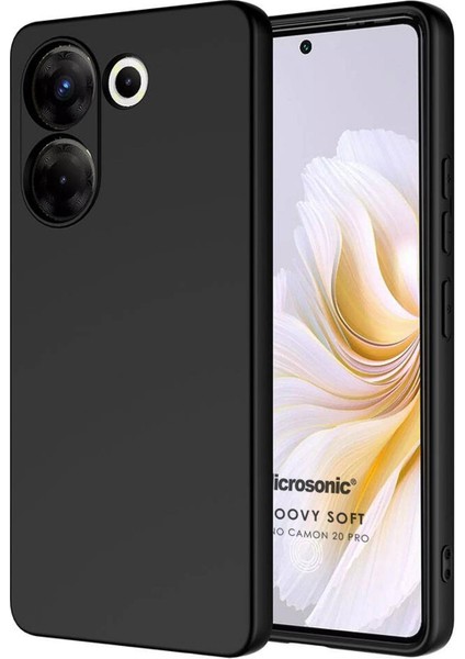 Tecno Camon 20 Pro 5g Kılıf Groovy Soft Siyah