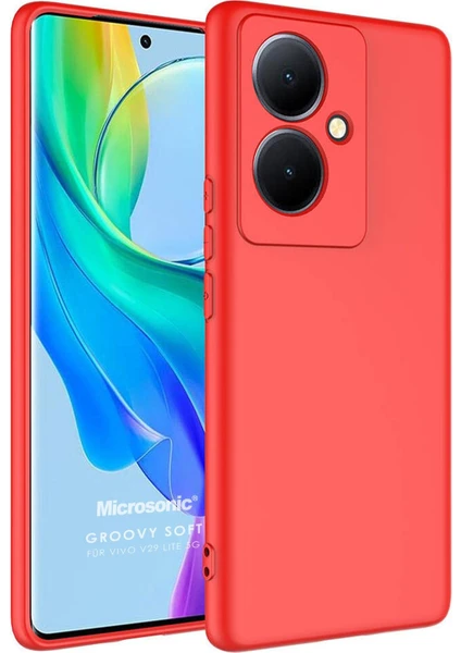 Vivo V29 Lite 5g Kılıf Groovy Soft Kırmızı