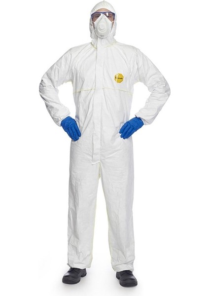 Tyvek 200 Easysafe Tek Kullanımlık İş Tulumu Kategori Iıı, Tip 5, Tip 6 - (Beden L)