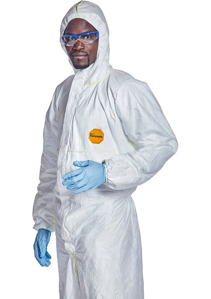 Tyvek 200 Easysafe Tek Kullanımlık İş Tulumu Kategori Iıı, Tip 5, Tip 6 - (Beden L)