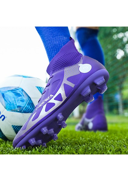 Erkek Yüksek Bilekli Futbol Krampon - Mor (Yurt Dışından) modelleri