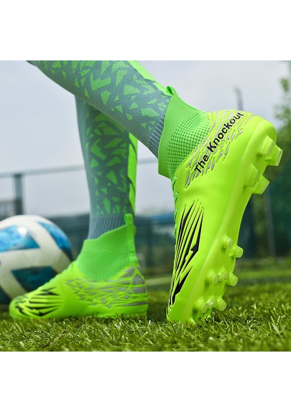 Erkek Yüksek Bilekli Futbol Krampon - Yeşil (Yurt Dışından) fırsatları
