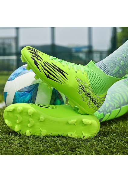 Erkek Yüksek Bilekli Futbol Krampon - Yeşil (Yurt Dışından) indirimleri