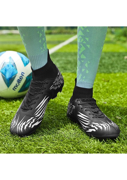 Erkek Yüksek Bilekli Futbol Krampon - Siyah (Yurt Dışından) modelleri