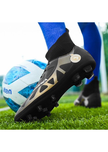 Erkek Yüksek Bilekli Futbol Krampon - Siyah (Yurt Dışından) modelleri
