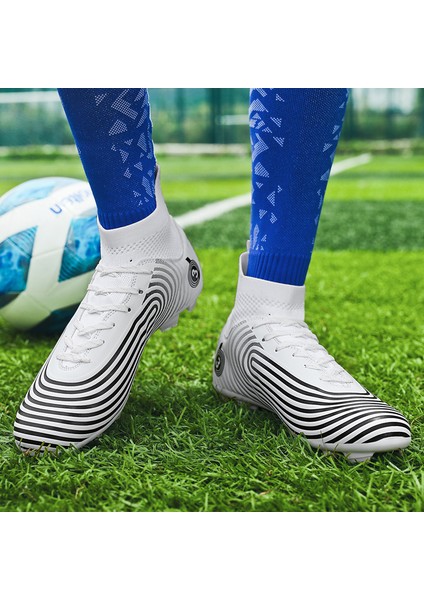 Erkek Yüksek Bilekli Futbol Krampon - Beyaz (Yurt Dışından) fırsatları