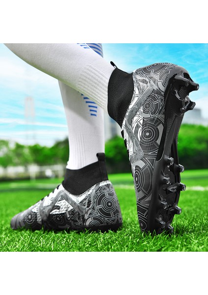 Erkek Yüksek Bilekli Futbol Krampon - Siyah (Yurt Dışından) modelleri