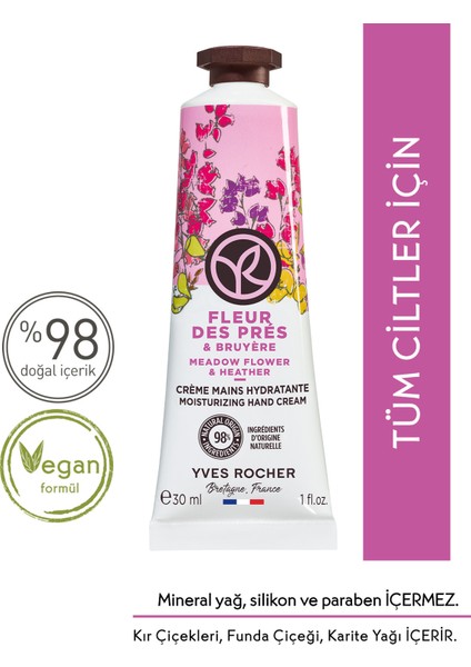 Yves Rocher Nemlendirici El Kremi - Romantik Kır Çiçekleri - 30ml-81361