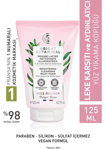 Yves Rocher Leke Ve Kırışık Karşıtı Bitkisel Bakım Bright Botanical - Yüz Yıkama Köpüğü-125ml