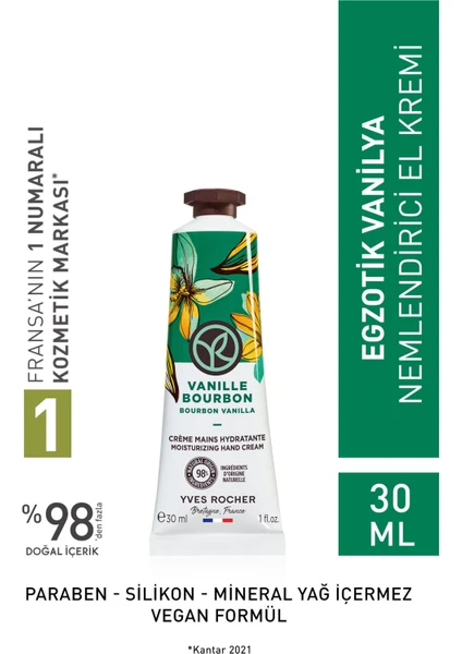 Yves Rocher Nemlendirici El Kremi- Egzotik Vanilya- 30ml