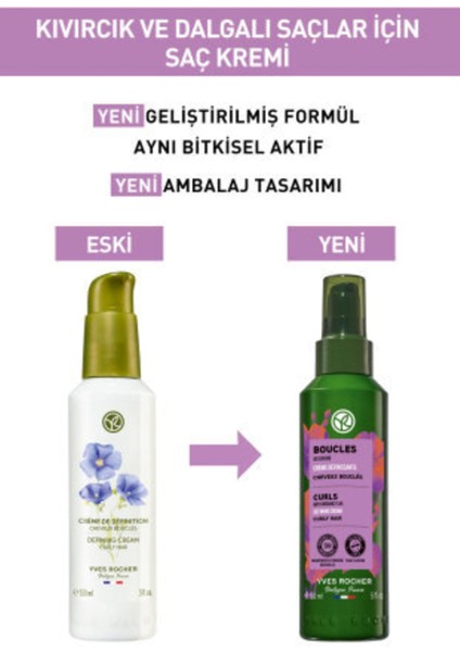 Yves Rocher Kıvırcık ve Dalgalı Saçlar İçin (Boucle) Bukle Belirginleştirici Bakım Kremi - Vegan-150 ml