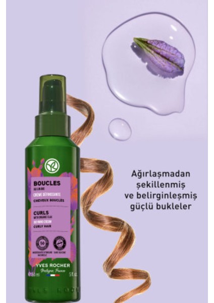 Yves Rocher Kıvırcık ve Dalgalı Saçlar İçin (Boucle) Bukle Belirginleştirici Bakım Kremi - Vegan-150 ml