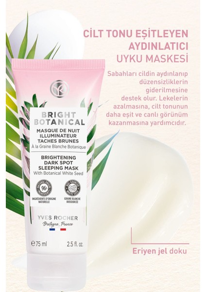 Yves Rocher Leke Ve Kırışık Karşıtı Bitkisel Kompleks Bakım Bright Botanical-vitamin C-uyku Maskesi-75ml