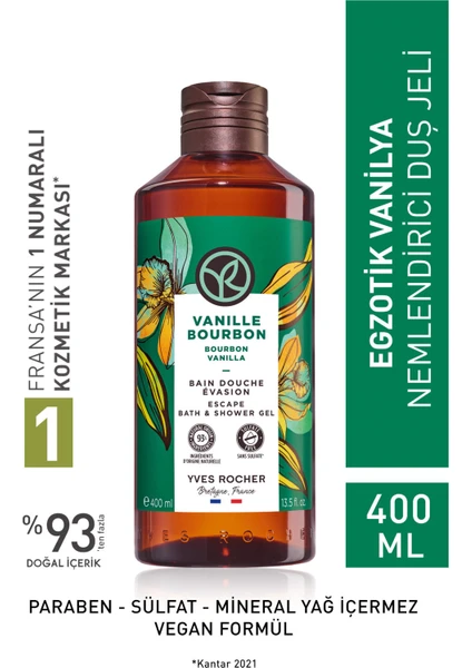 Yves Rocher Nemlendirici Duş Jeli - Egzotik Vanilya - 400ml