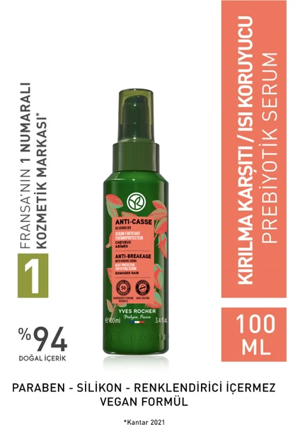 Yves Rocher Kırılma Karşıtı/Isı Koruyucu (Reparation) Prebiyotik Serum - Vegan-100 ml