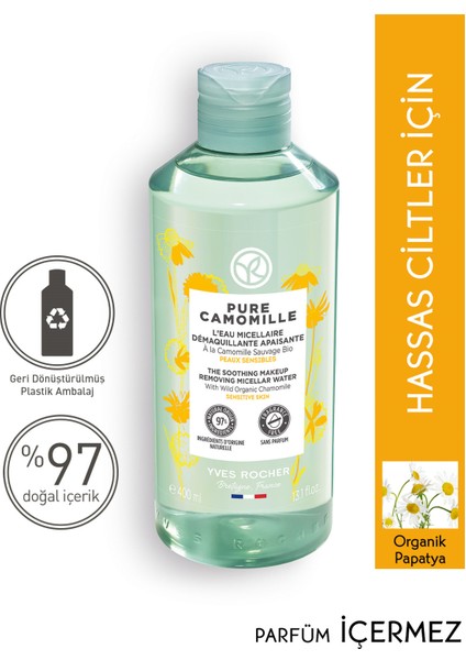 Yves Rocher Hassas Ciltler Için Pure Camomille Yatıştırıcı Miseler Su-400 ml