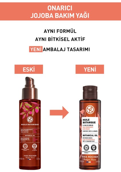 Yves Rocher Onarıcı (Huile Botanique) Jojoba Prebiyotik Bakım Yağı - Vegan-100 ml