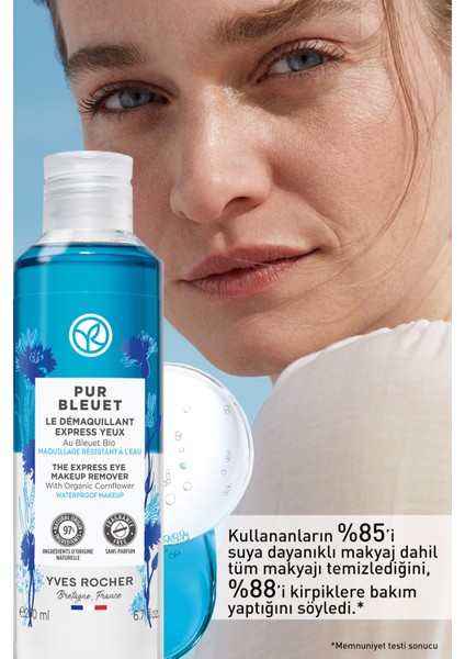 Yves Rocher Tüm Ciltler Için Suya Dayanıklı/yoğun Makyaja Özel Pur Bleuet Göz Makyaj Temizleyici- 200 ml