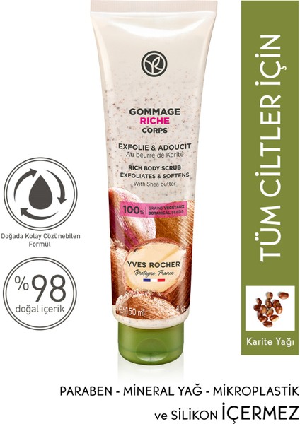 Besleyici Arındırıcı Vücut Peeling - Shea-150 ml