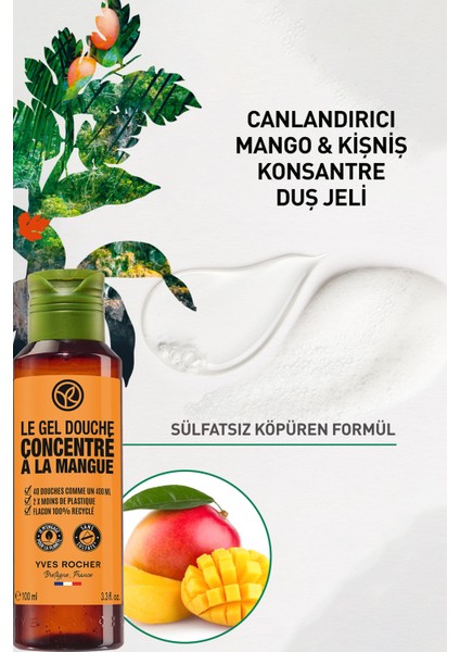 Yves Rocher Konsantre Duş Jeli - Canlandırıcı Mango & Kişniş - 100ml