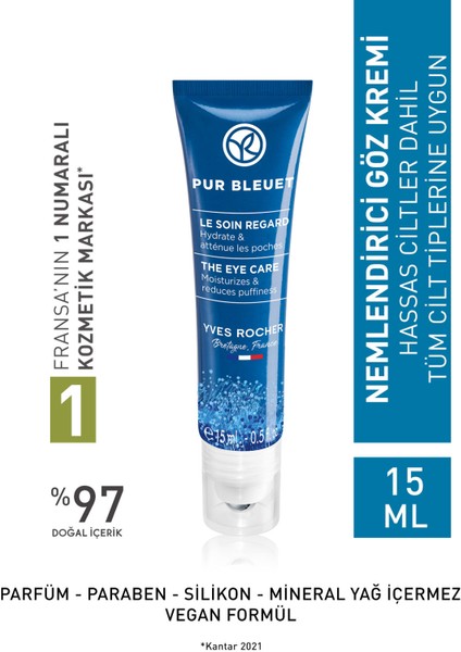 Yves Rocher Tüm Ciltler Için Şişkinlik Ve Torbalanma Karşıtı Pur Bleuet Göz Serumu-15 ml