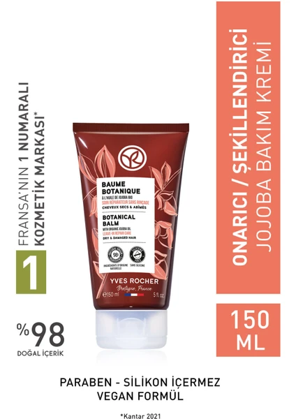 Yves Rocher Onarıcı/Şekillendirici (Baume Botanique) Jojoba Prebiyotik Bakım Kremi - Vegan-150 ml