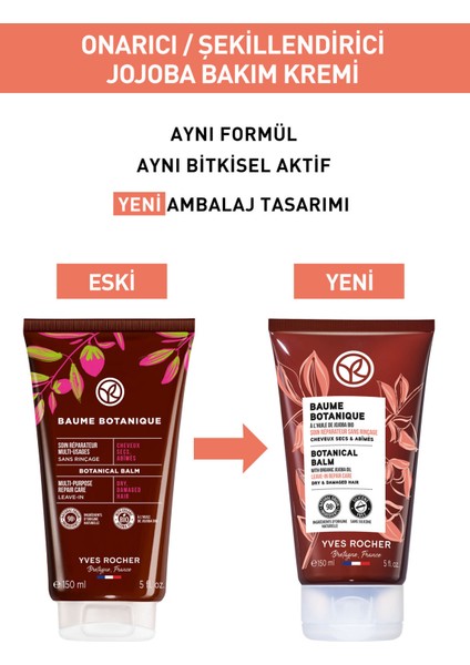 Yves Rocher Onarıcı/Şekillendirici (Baume Botanique) Jojoba Prebiyotik Bakım Kremi - Vegan-150 ml