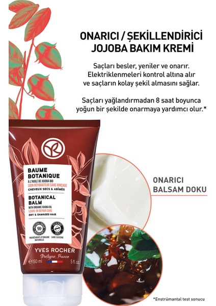 Yves Rocher Onarıcı/Şekillendirici (Baume Botanique) Jojoba Prebiyotik Bakım Kremi - Vegan-150 ml