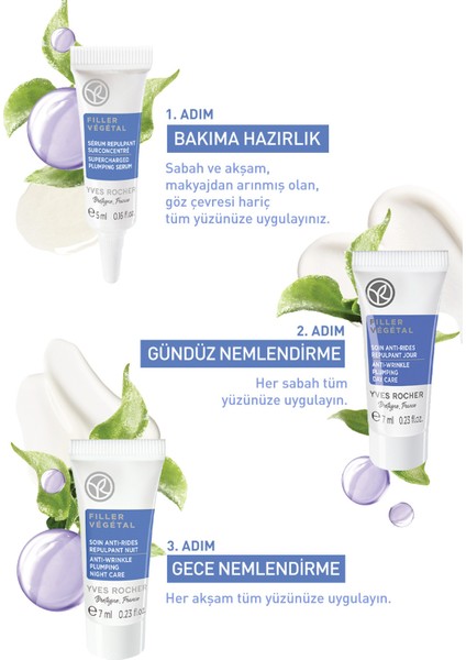 Yves Rocher Dolgunlaştırıcı Bitkisel Hyaluronik Bakım - Günlük Rutin Tanışma Seti