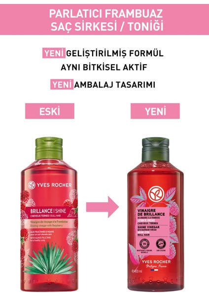 Yves Rocher Parlatıcı (BRİLLANCE) Frambuaz Saç Sirkesi/toniği Büyük Boy - Vegan-400 Ml-42448