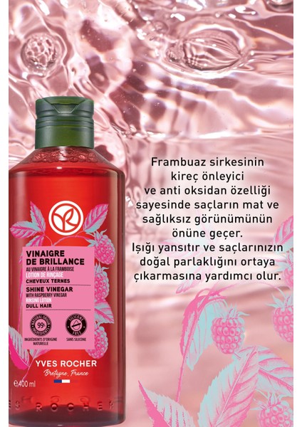 Yves Rocher Parlatıcı (BRİLLANCE) Frambuaz Saç Sirkesi/toniği Büyük Boy - Vegan-400 Ml-42448