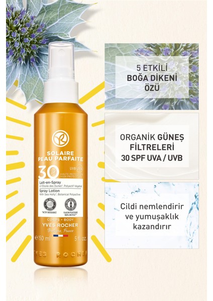 Spf 30 Güneş Koruyucu Vücut Spreyi/solaire Peau Parfaite-150 ml