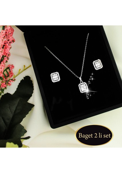 Baget Taşlı Gümüş Set TG.137