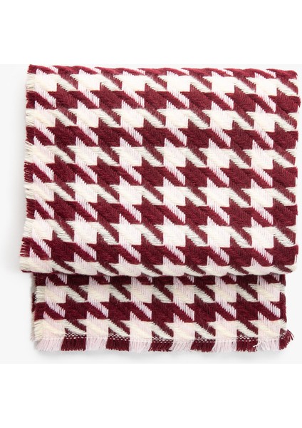 Atkı Kazayağı Desenli Yumuşak Dokulu Püsküllü fiyatları