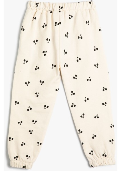 Kirazlı Jogger Eşofman Altı Beli Bağlamalı Pamuklu fiyatları