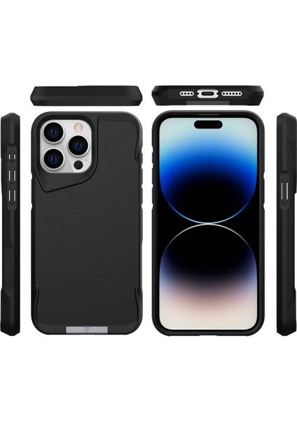 iPhone 15 Pro Kılıf Airbag Kenarlı T-Max Mat Standlı Kılıf