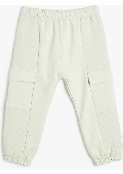 Jogger Eşofman Altı Cep Detaylı Beli Lastikli Pamuklu