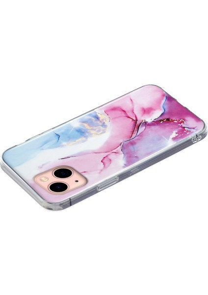 Iphone 14 Için Yumuşak Tpu Kılıfı Plus 6.7 Inç Imd Mermer Desen Şok Geçirmez Anti-Fall Cep Telefonu Kabuk-Pembe/mavi (Yurt Dışından) fiyatları
