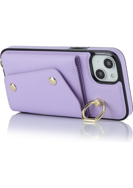 Iphone 14 Için Ring Kickstand Case Plus Fermuar Cüzdanı Pu Deri Kaplamalı Tpu Cep Telefonu Kapak Morası (Yurt Dışından) fiyatları