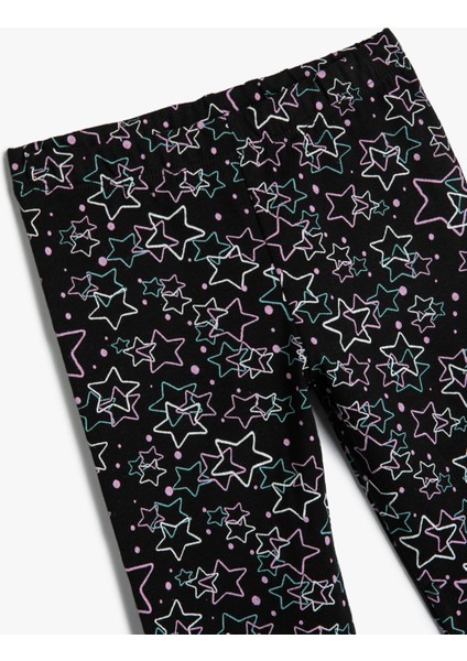 Yıldızlı Tayt Beli Lastikli Pamuklu modelleri