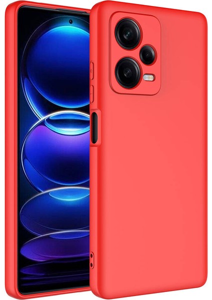 Xiaomi Redmi Note 12 Pro Plus 5g Uyumlu Kılıf Kamera Korumalı Içi Kadife Logosuz Mara Lansman Silinebilir Kılıf Kırmızı