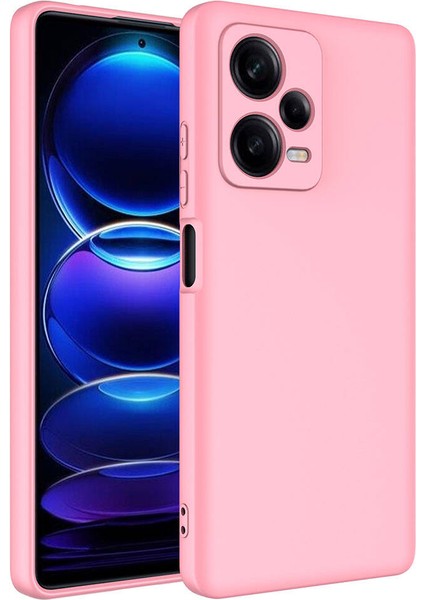 Xiaomi Redmi Note 12 Pro Plus 5g Uyumlu Kılıf Kamera Korumalı Içi Kadife Logosuz Mara Lansman Silinebilir Kılıf Pembe