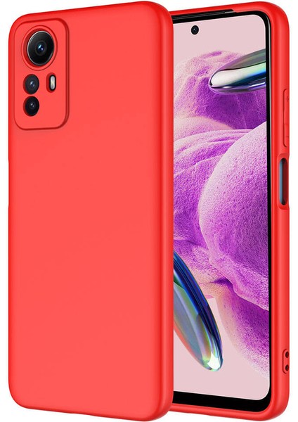 Case 4u Xiaomi Redmi Note 12S Uyumlu Kılıf Kamera Korumalı Içi Kadife Logosuz Mara Lansman Silinebilir Kılıf Kırmızı