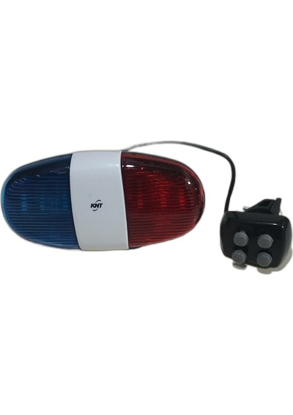 Bisiklet Polis Korna 4 Farklı Siren Sesi 6 LED Işıklı Polis Kornası