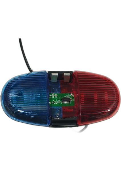 Bisiklet Polis Korna 4 Farklı Siren Sesi 6 LED Işıklı Polis Kornası