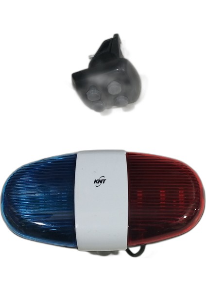 Bisiklet Polis Korna 4 Farklı Siren Sesi 6 LED Işıklı Polis Kornası