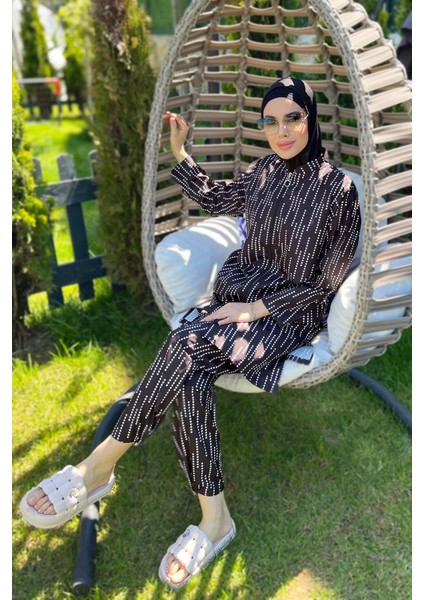 Önü Kapaklı Paraşüt Tam Kapalı Tesettür Mayo R071 Yasmin fırsatları