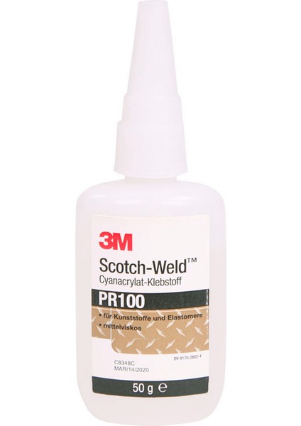 ™ Scotch Weld™ PR100 Hızlı Yapıştırıcı, Şeffaf - 50 gr